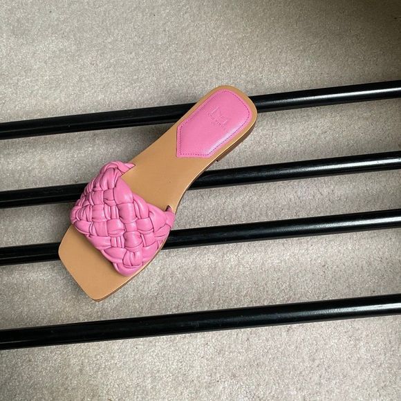 MARC FISHER Women Reanna Leather Slide Sandals - NEW NWOB - Picture 7 of 9